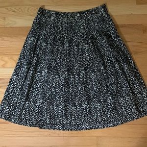 Talbots black/white a-line skirt